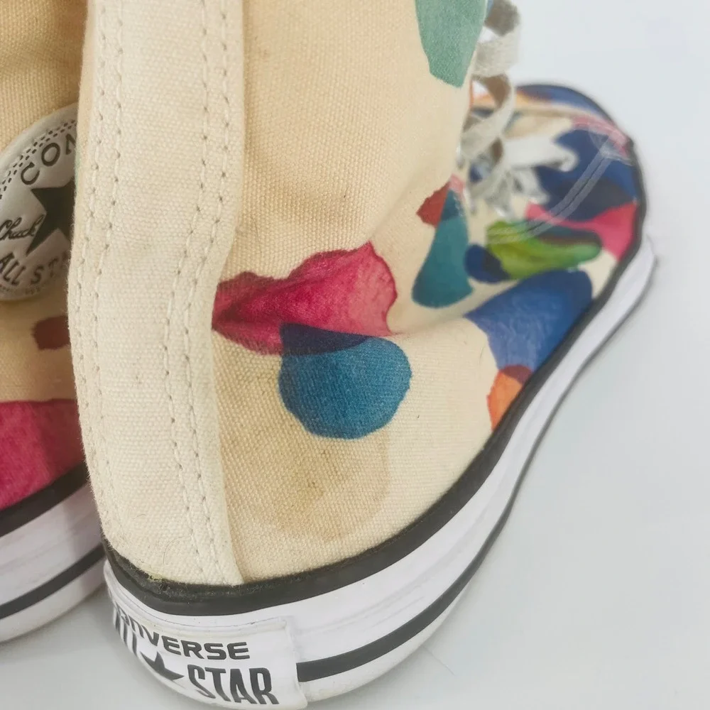 Converse‎ Chuck Taylor All Star High Top Multi-Color Watercolor Dot Size 3 Youth